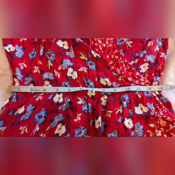 Express Red Floral Sun Dress - Picture 5 of 5